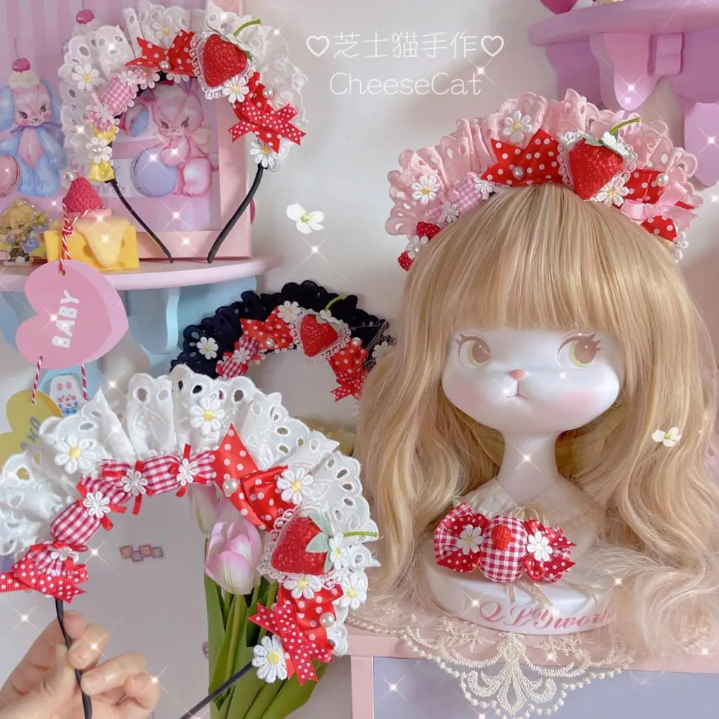 Ручная работа оригинальная клубника сладкая Лолита горничная маленькая шина