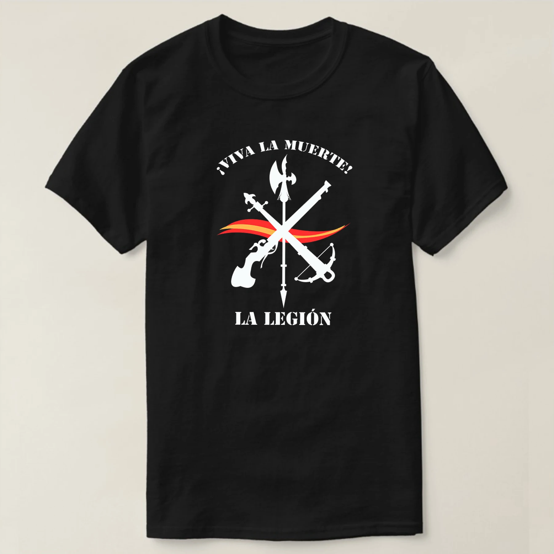 

"¡VIVA LA MUERTE!" Camiseta La Legión Española. 100% Algodón De Alta Calidad, Cuello Redondo, De Gran Tamaño, Casual