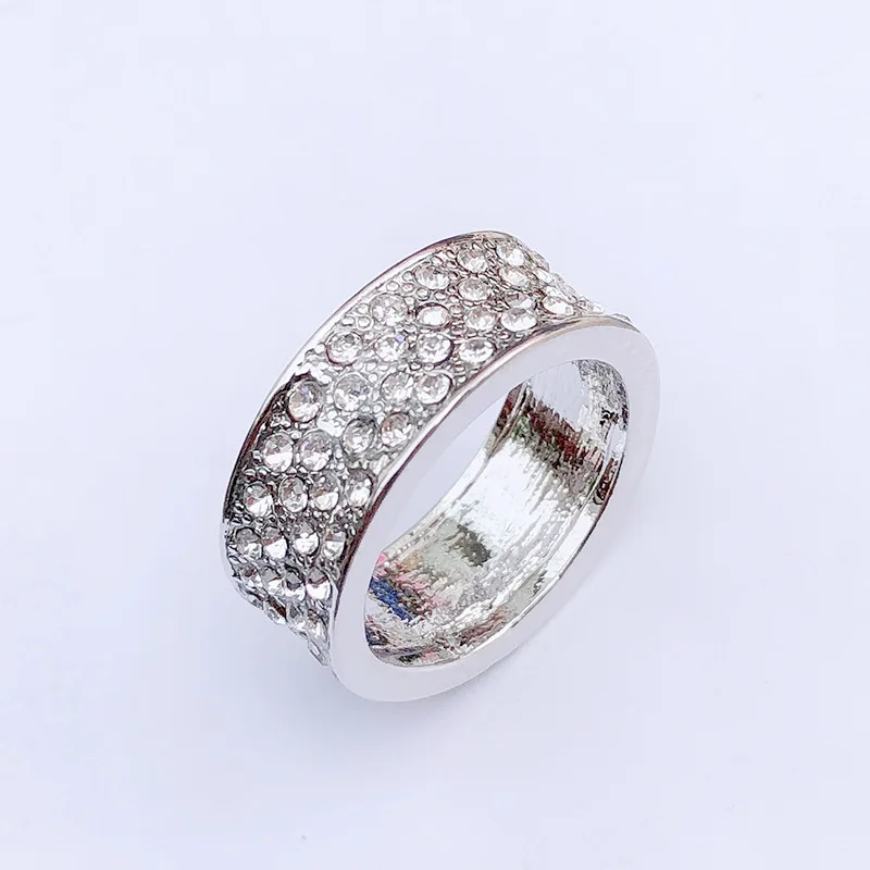 

5 Rows Zircon Decoration Finger Ring Cluster Cubic Zirconia CZ Rings for Women Engagement Wedding Stainless Steel Jewelry