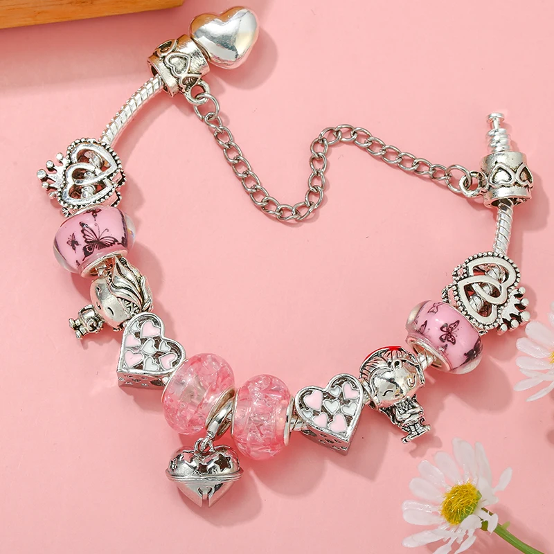 Очаровательная цепочка Love For You с подвеской в форме колокольчика сердца подходит