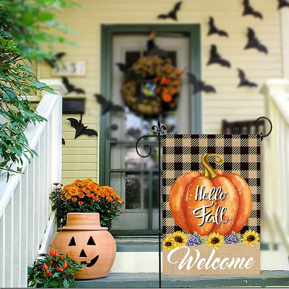 

Halloween Garden Flag Garden Flag Printed Double Sided Printed Garden Flag Halloween Accessories Party Decorations