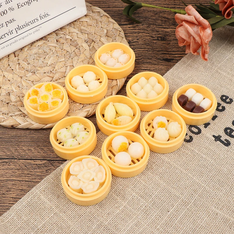 Миниатюрный Кукольный домик в масштабе 1/12 китайская кухня пельмени модель