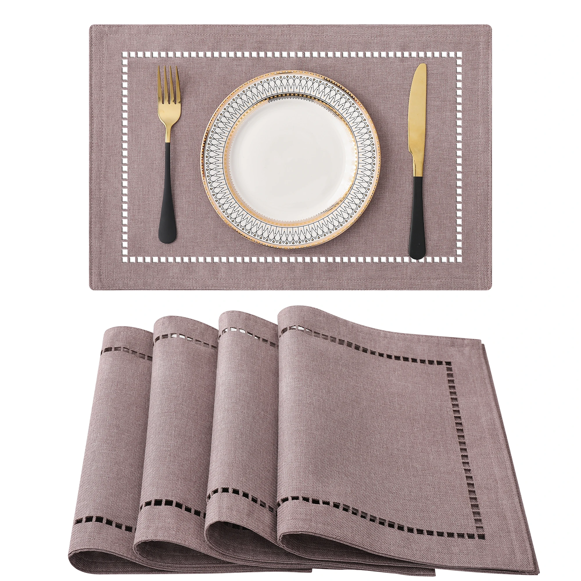 

Olanly Linen Table Mat Kitchen Heat Resistant Padding Non-slip Coaster Placemat Tableware Cup Mat For Home Decor Accessories