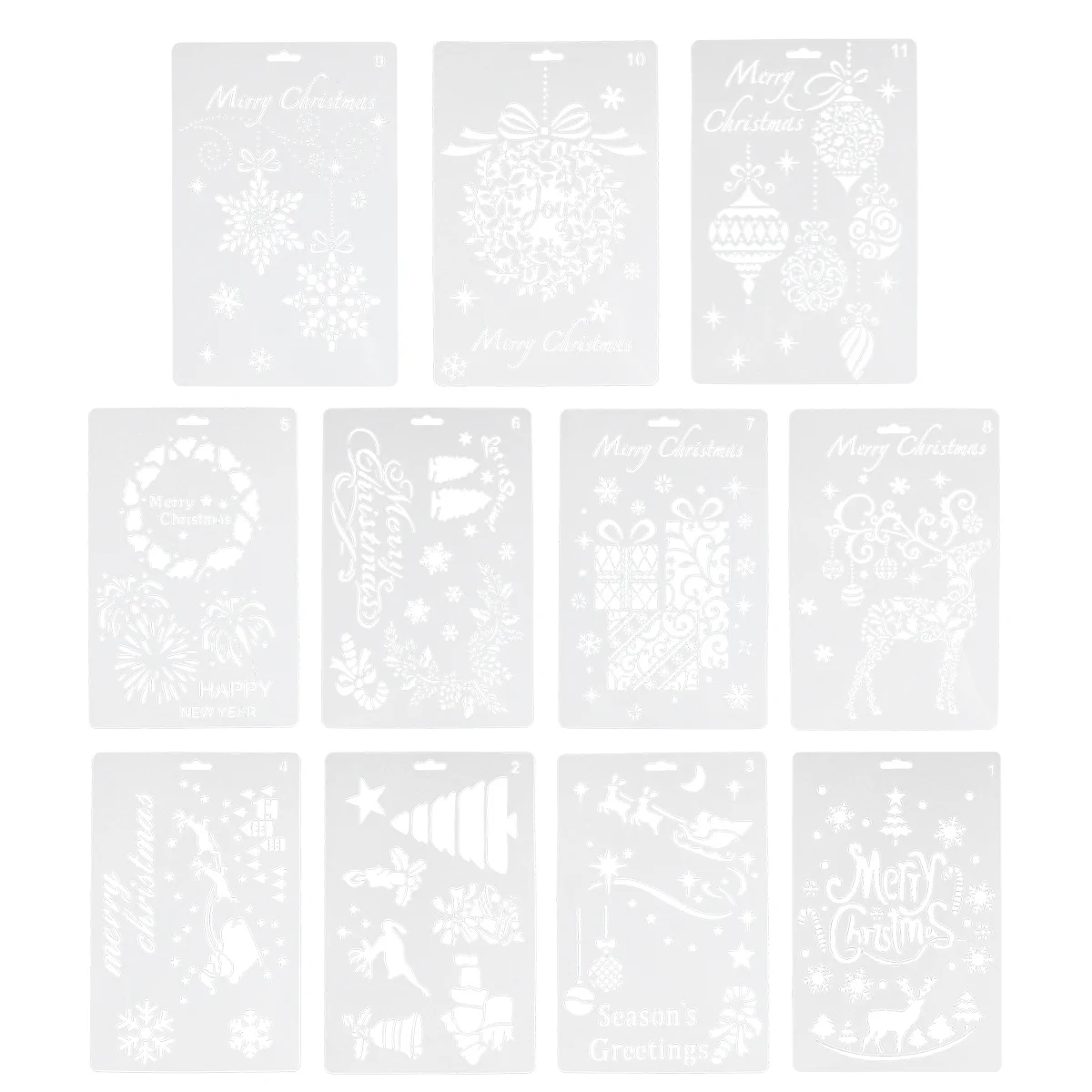 

Christmas Painting Templates 11Pcs Hollow Painting Template Scrapbook Stencils for DIY Supplies
