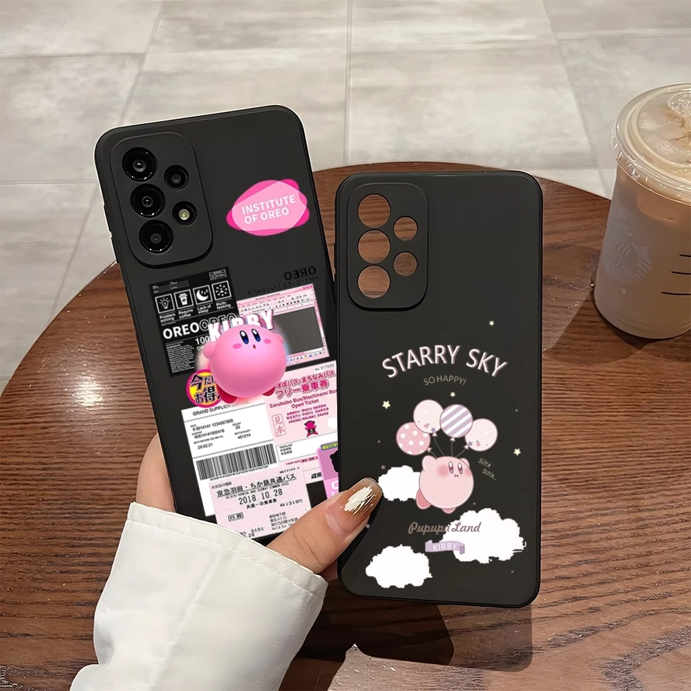 Чехол для телефона Hot Game Cute Cartoon Kirbys Samsung S24 Ultra S23 Fe S22 S20 S21 Plus A13 A14 A54 A34 A24 A53 Note 20 чехол