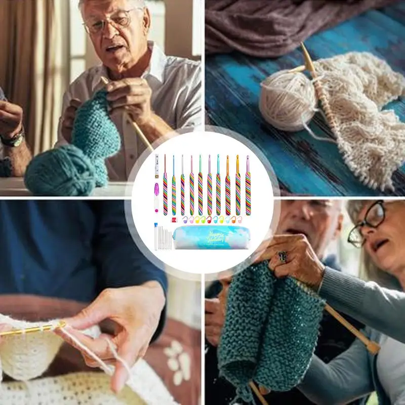 Мягкий теплый набор крючков для вязания крючком Набор игл с мягкой ручкой