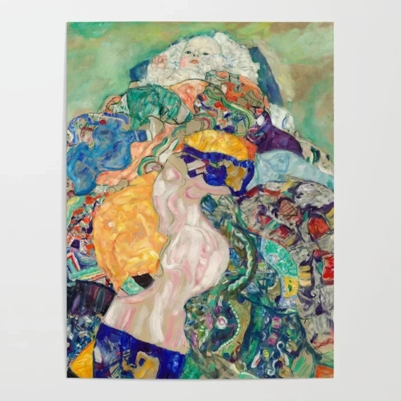 

Home Decoration Hd Print Pictures Baby Cradle by Wall Art Modular Gustav Klimt Poster Canvas Painting For Living Room No Frame