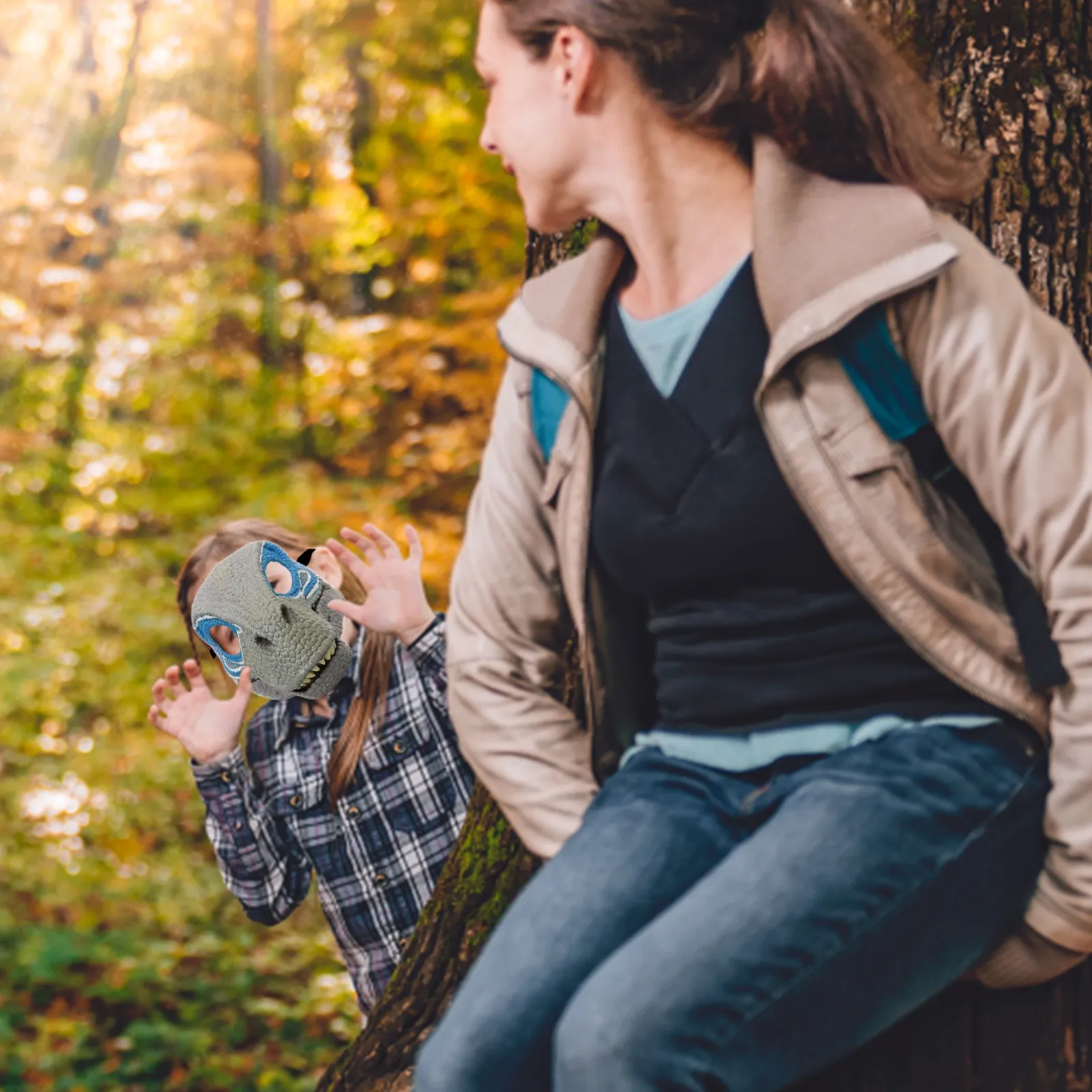 Маска динозавра мир тираннозавр рекс Велоцираптор Хэллоуин Косплей Костюм Дети
