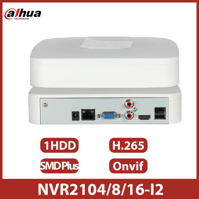 

Dahua NVR2104-I2 NVR2108-I2 NVR2116-I2 4/8/16 Channel Smart 1U 1HDD WizSense Network Video Recorder Security Onvif SMD Plus