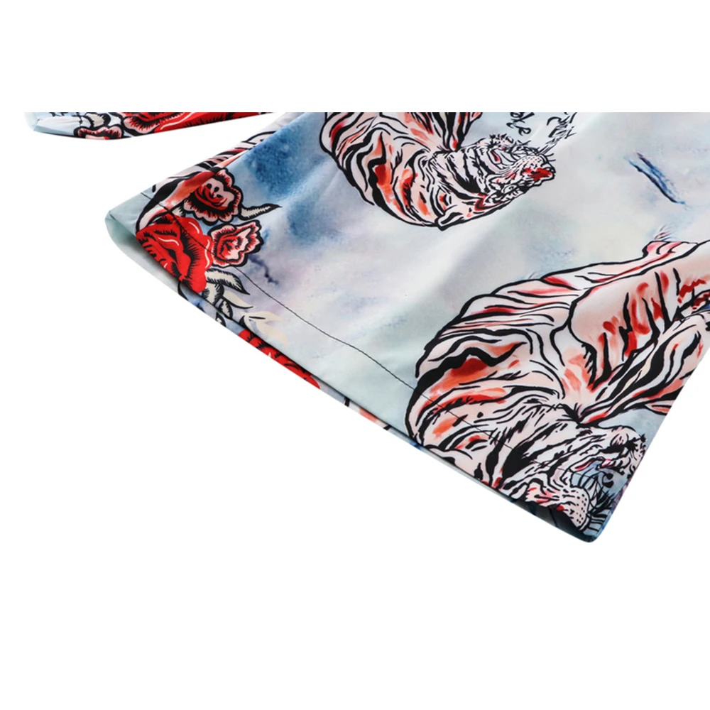 Шорты мужские пляжные с принтом темно-икона и тигра лето 2022 |