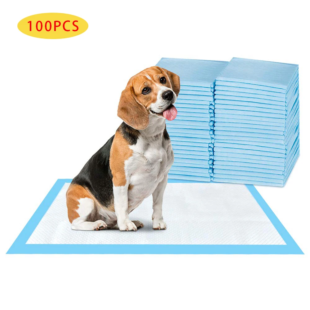 

100Pcs Super-Absorbent Waterproof Dog Puppy Pet Training Pad Leak-Proof 5-Layer Pee Pads Quick-Dry Surface for Potty Training XL
