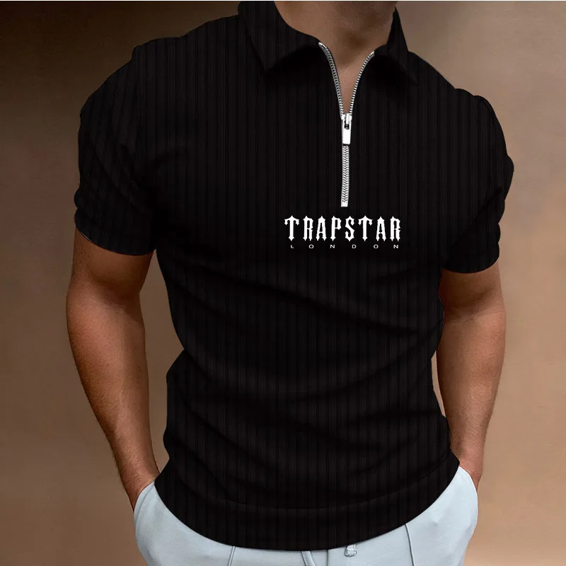 

2022 New Summer Hot Sale Men's V-Neck Short Sleeve Polo Shirt Zipper Polo Shirt Men's Casual Business High Quality Luxury Top