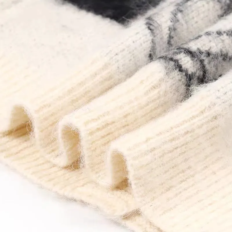 Свободный кардиган для женщин полосатый свитер с V-образным вырезом винтажный