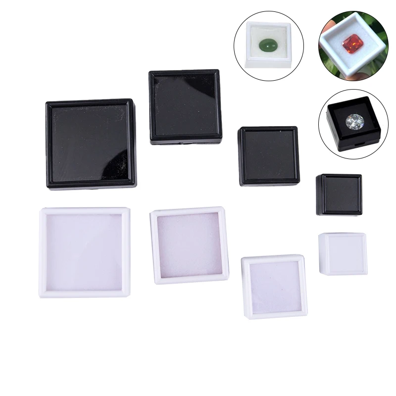 

Transparent Diamond Jewelry Box Zircon Organizer Soft Sponge DIY Weeding Diamond Ring Gem Case Gemstone Storage Stone Gift Box