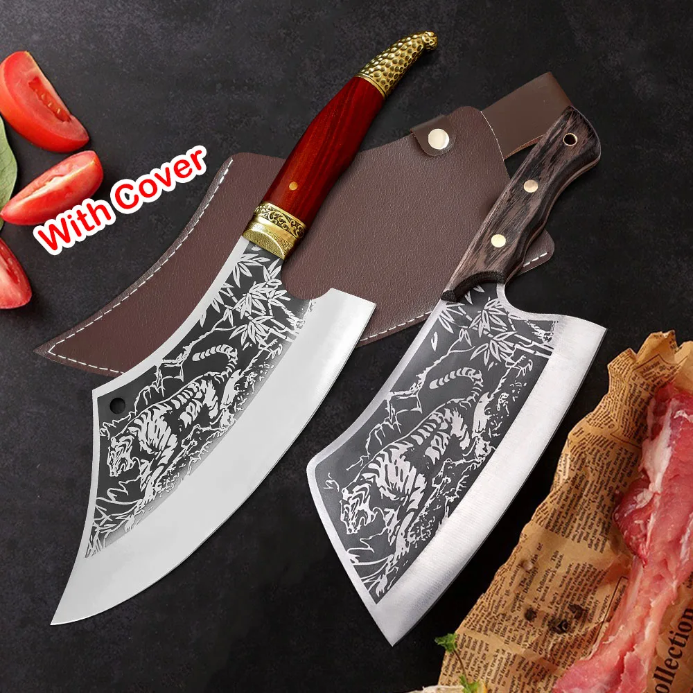 

Chopping Kitchen Knives 5Cr15 High Hardness Stainless Steel Bone Cuting Knife Forging Blade Bone Cutter Chopper Tools