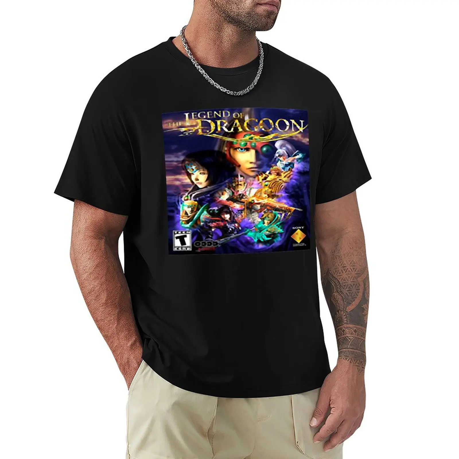Фото Футболка Legend Of Dragoon PSX, функциональная повседневная футболка с короткими рукавами №1