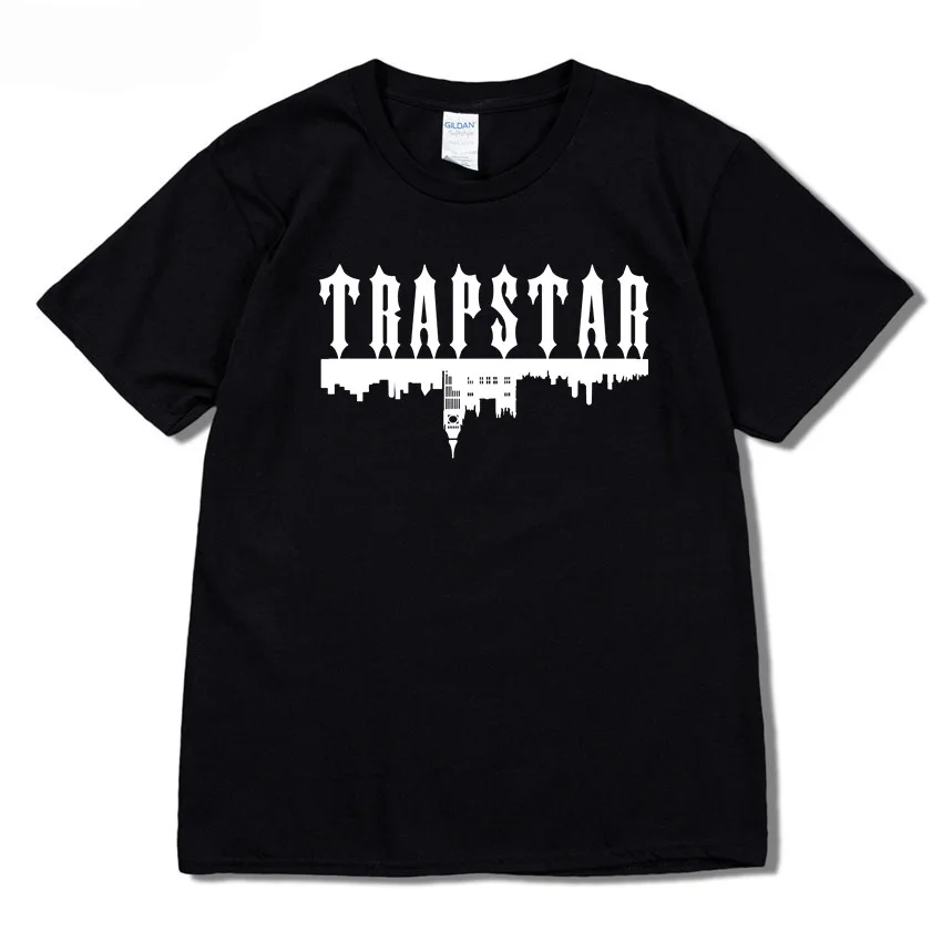 Купи Brand Trapstar London T-shirt Men Summer Print Letter Casual Clothes Hip Hop Street Short Sleeve Vintage Fashion Tee Shirts Tops за 719 рублей в магазине AliExpress