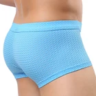 Трусы-боксеры мужские сетчатые, Брендовое пикантное нижнее белье, внутренняя одежда, размеры S-XL