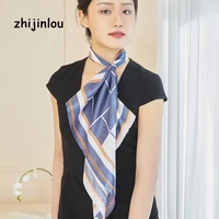 wholesale new fashion lady digital printing decorative square women silk scarf custom printing twill silk scarf