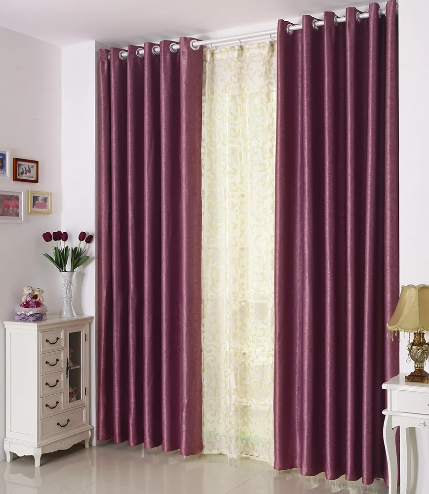 

Hotel project blackout curtain rental room curtain single-sided suede living room bedroom curtain