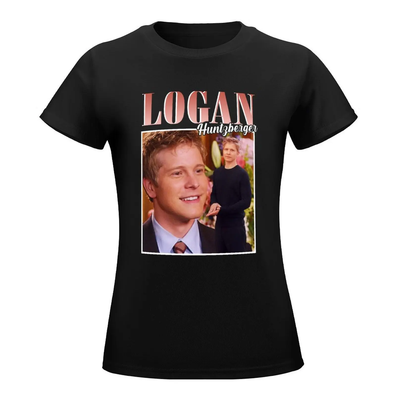 Логан хунтбергер фирменная Винтажная футболка в стиле ретро футболки оверсайз