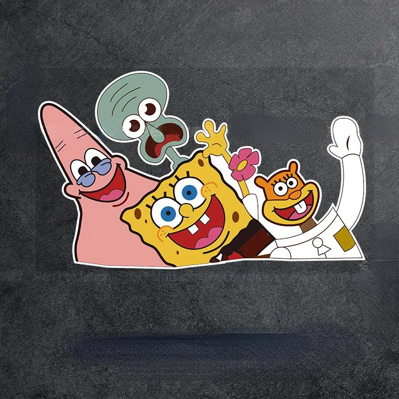 Наклейки на мотоцикл Губка Боб квадратные штаны милые Мультяшные Патрик