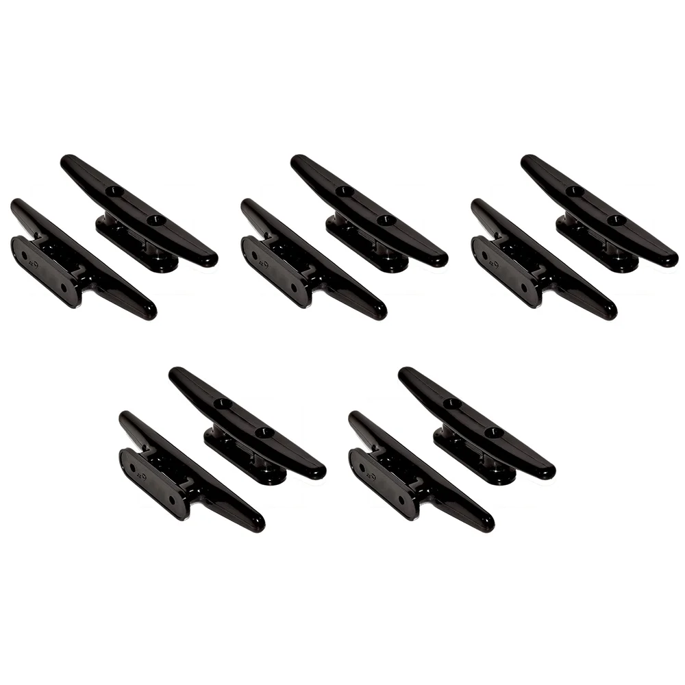

10 Pack Black Nylon Boat Cleat 6 Inch - Rope Cleat, Kayak, Boat Dock Cleats - Perfect for Marine, Deck, Nautical Decor