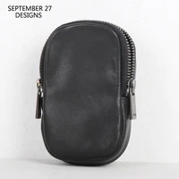 New Fashion Simple Key Bag Men Genuine Leather Luxury Casual Car Key Pouch 100% Cowhide Women Storage Credit Card Coin Purse