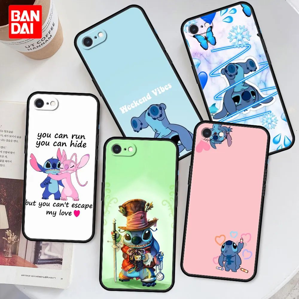 

Disney Stitch Phone Case for Apple iPhone 8 7 6 6s Plus X XS Max XR Se 2020 7plus 8plus Xsmax Casing Japan Couple Korea Coque