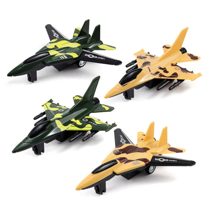 

Pull Back Aircraft Children's Camouflage Pull Back Fighter Model Toy Boy Camouflage Military Aircraft Model Gift for Children