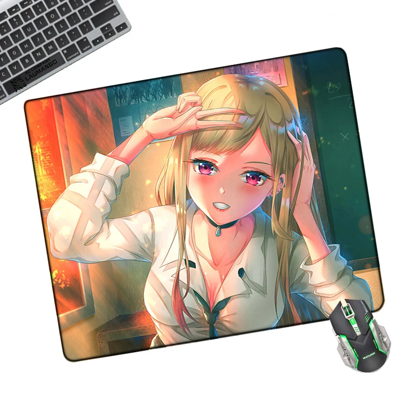 

Mini Computer My Dress Up Darling Kitagawa Marin Mouse Mats Pad Anime Pc Accessories Cartoon Keyboard Kawaii Gamer Girl Mat Cute