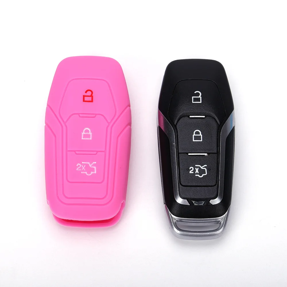 

30pcs Silicone Car Key Case for Ford Kuga EcoSport New Focus 2 3 Mondeo Fiesta Edge Skon Keys Cover Fob Holder Shell Accessories