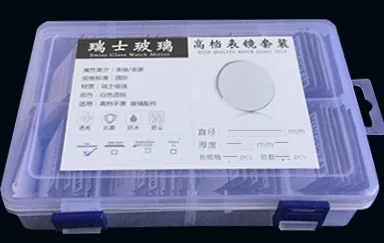 

Набор плоского круглого минерального стекла толщиной 1,5 мм и 2,0 мм, 18-40 мм