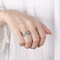diwenfu 100 925 sterling silver fl diamond ring for women open anillos de wedding ring diamond wedding bands engagement anel