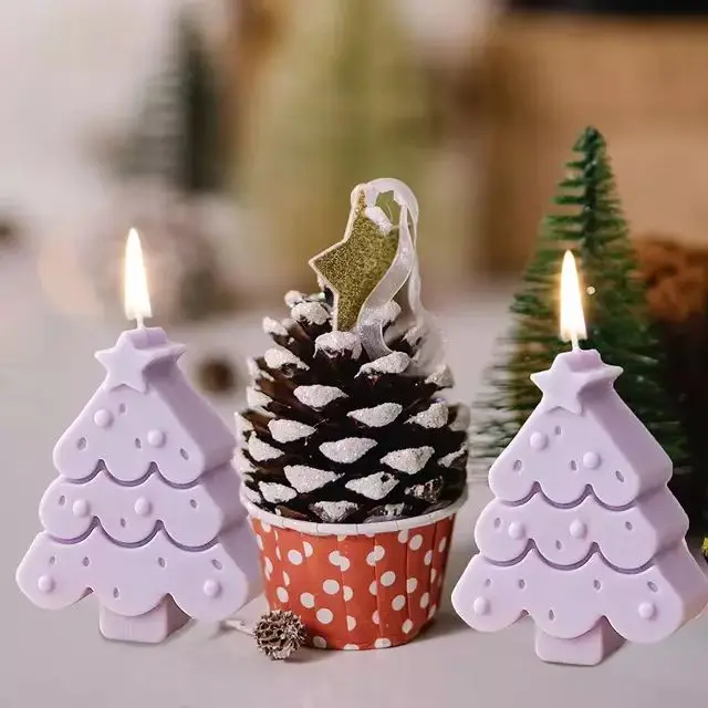 Рождественские свечи украшения для дома Рождественская елка ароматическая