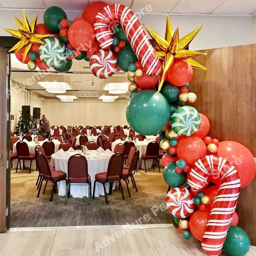 

Рождественский воздушный шар, арка, искусственное красное, зеленое, золотое, рождественское оформление, звезда, детский праздник, день рожд...