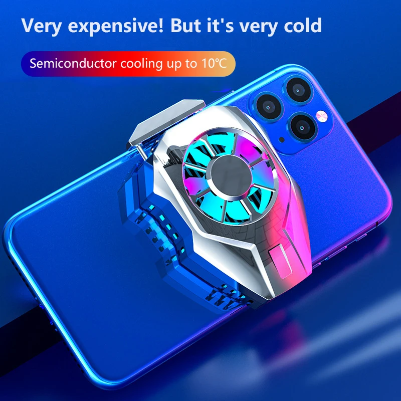 

Portable Mobile Phone Cooler Cooling Fan for IOS Iphone Android Xiaomi Huawei Sumsung Smartphone PUBG Game Holder Cooling Pad