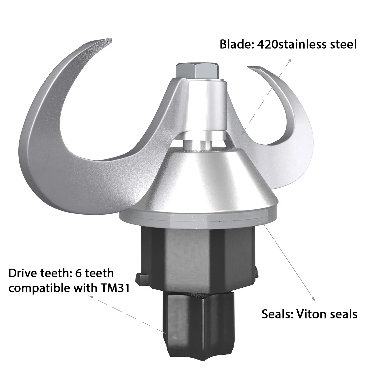 Лезвие блендера для Thermomix TM31 тестомес замешивания муки нож перемешивания теста