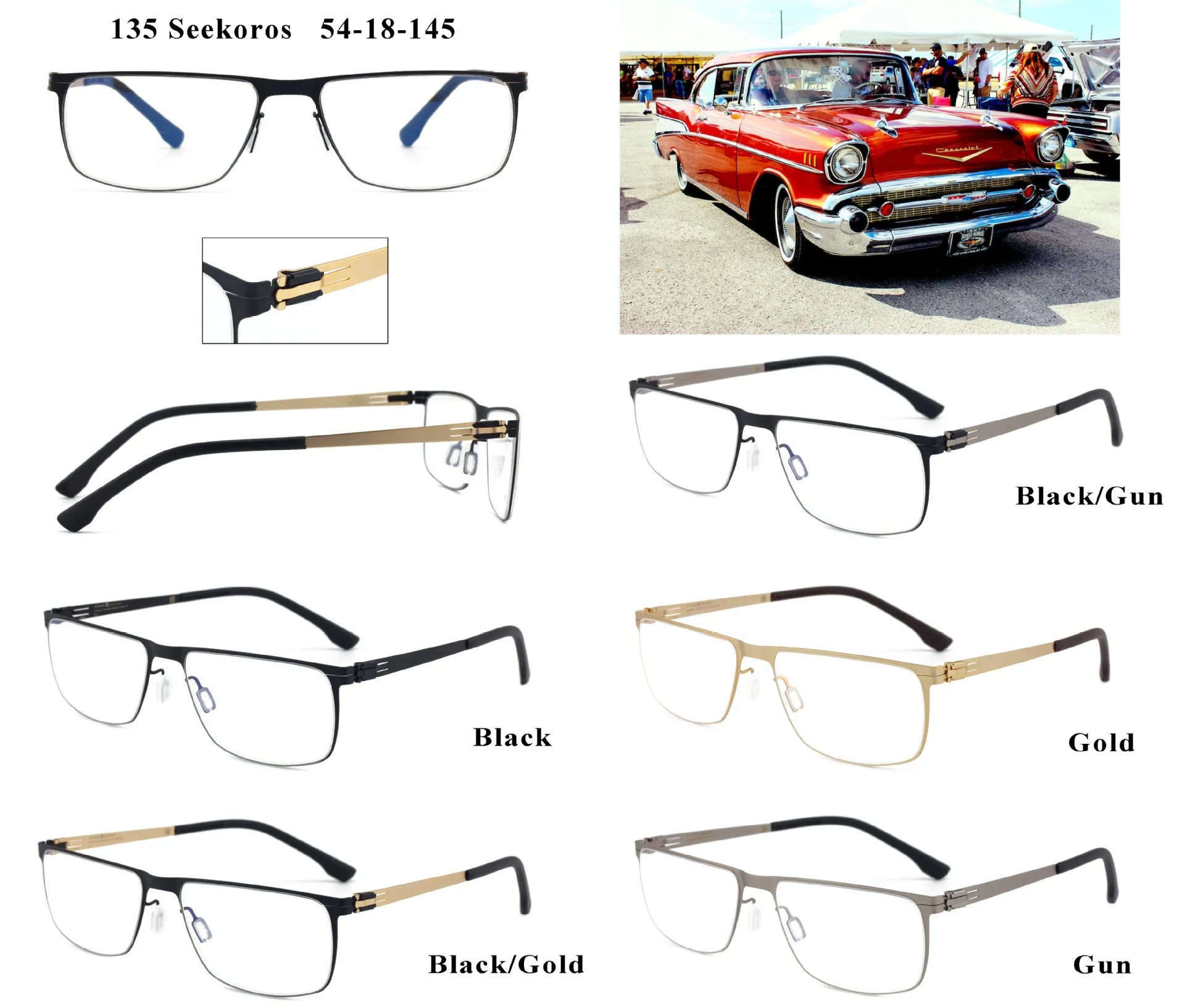 Оправа для женских солнцезащитных очков ручной работы из нержавеющей стали