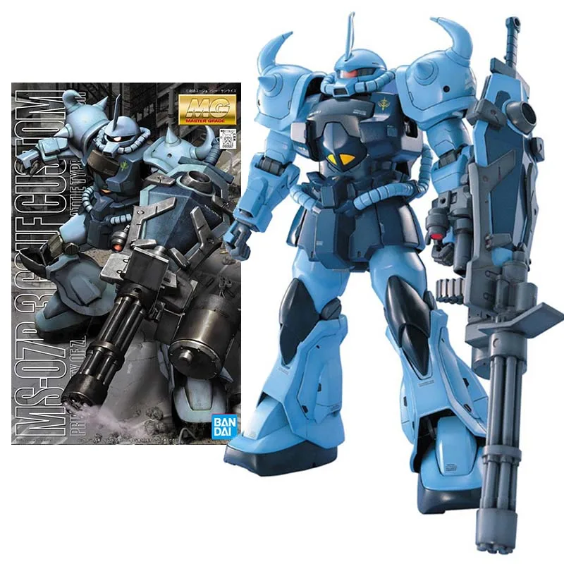 Bandai Figure Gundam Model Kit Anime Figures MG 1/100 MS-07B-3 Gouf Custom B3 Mobile Suit Gunpla Action Figure Toys For Boys