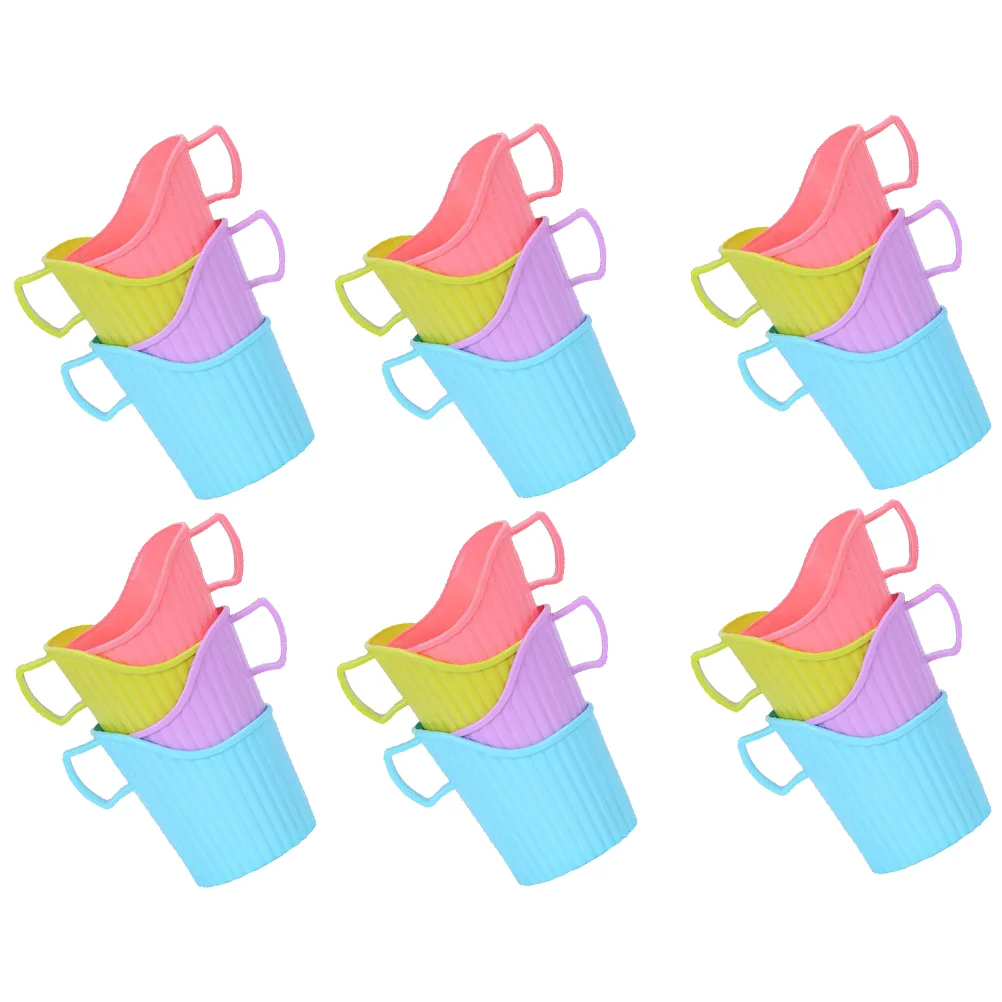 

24Pcs Insulated Cup Holders Iced Coffee Sleeve Cold Cup Cover Heat- resistant Cup Sleeves for Hot Cold Drinks