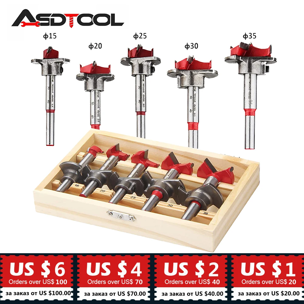 Сверла из углеродистой стали Forstner самоцентрирующаяся насадка для сверления