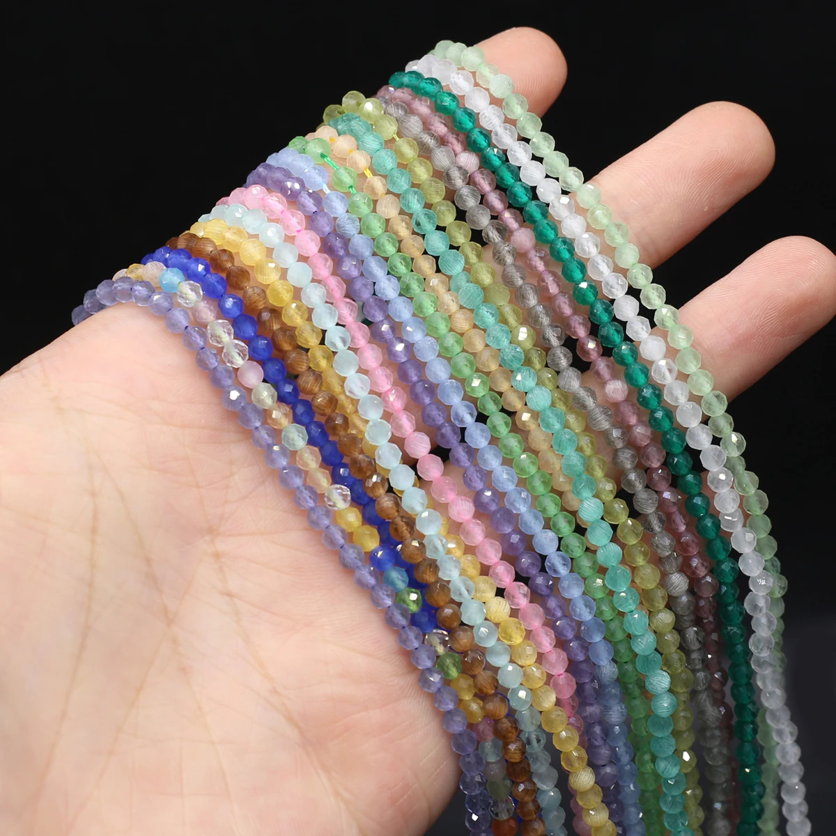 

3mm Natural Stone Beads Small Faceted Round Spinel Bead for Jewelry Making Diy Women Necklace Bracelet Accessories