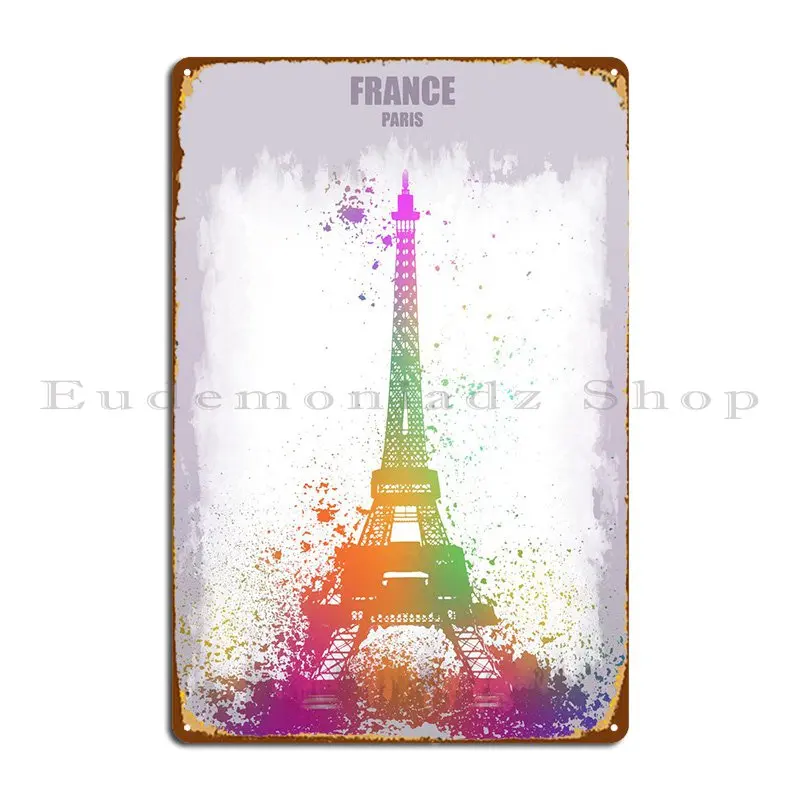 

Металлический плакат с надписью «Paris Rainbow Splash»