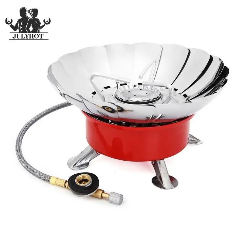 

Camping Stove Outdoor Portable Survival Cooking Tool Windproof Lotus Stove Top Ultralight Picnic Hiking Supplies Cookware