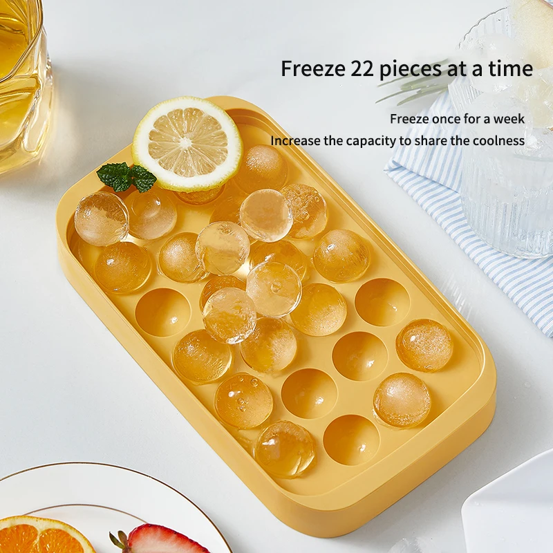 

Ice Cube Trays Silicon Bottom Ice Cube Storage Container Box with Lid Ice Mold Makers for Cool Drinks Kitchen Bar Cooling Tool