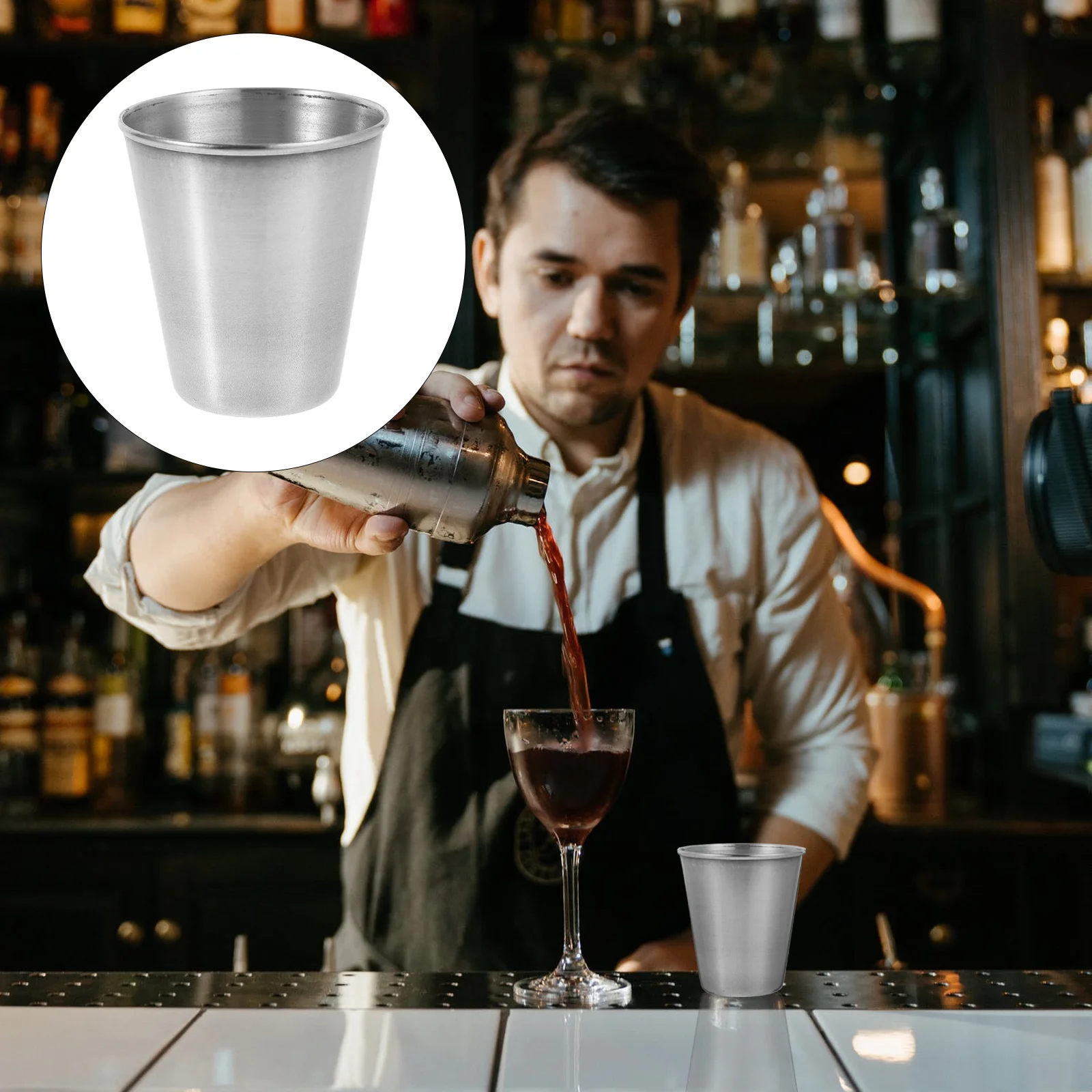 

Shot Cups Metal Cup Glasses Steel Stainless Glass Drinkingpint Tumbler Espresso Whiskey Vessel Cocktail Tequila Champagnesauce