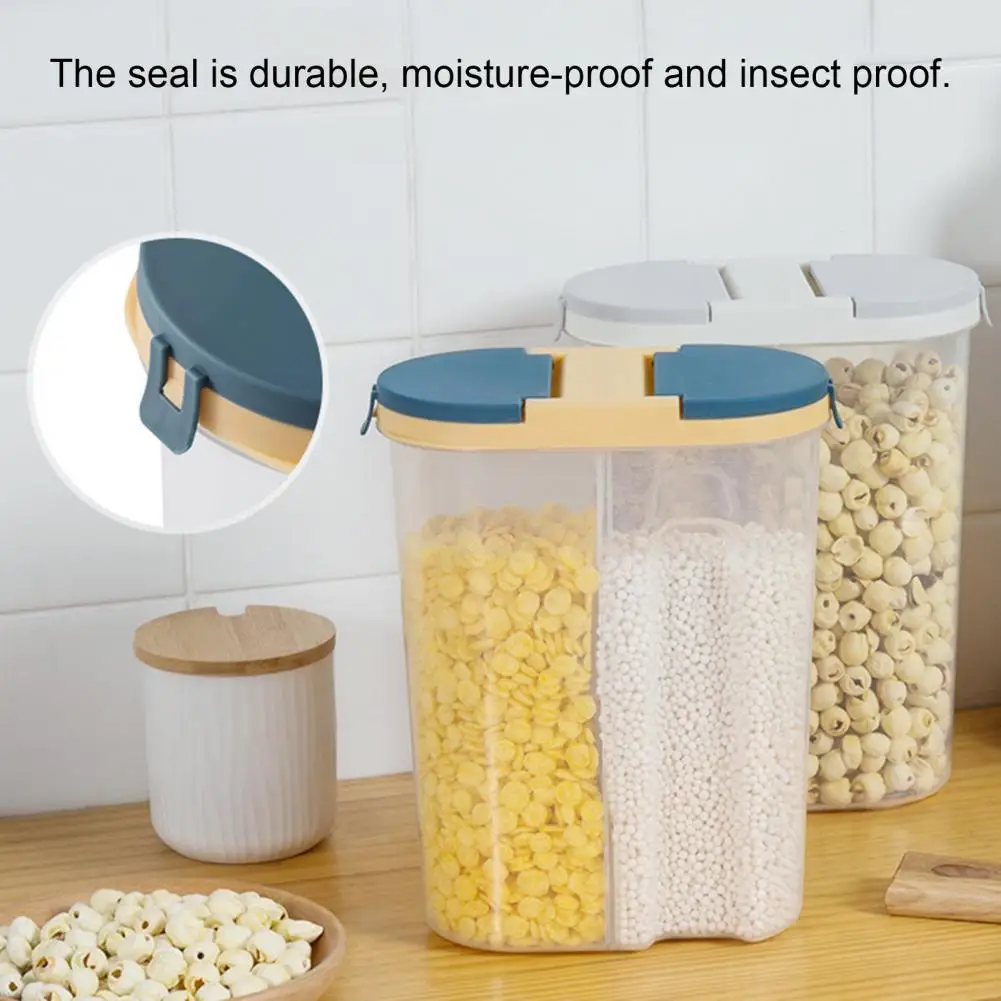 

Food Storage Container Sealing BPA Free Durable Cereal Grain Storage Jar Buckle Design Airtight Canister for Fridge