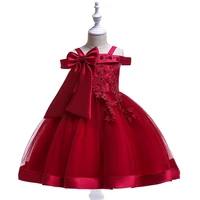 3 10y infant baby girls mesh tutu birthday dresses christening gowns baby baptism clothes flower prom big bow princess dresses