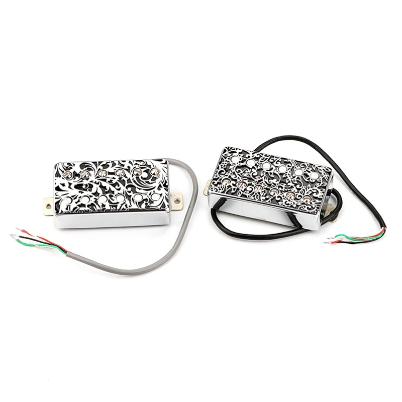 

2Piece Openwork 12 Hole Humbucker Guitar Pickup Cover Replacement Parts For LP Electric Guitar Parts,Black 8.5 X 3.8 X 2.3Cm